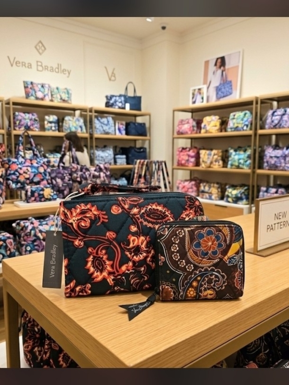 Vera Bradley Teal Or Brown Floral Paisley Wallets; Choose One-NEW!